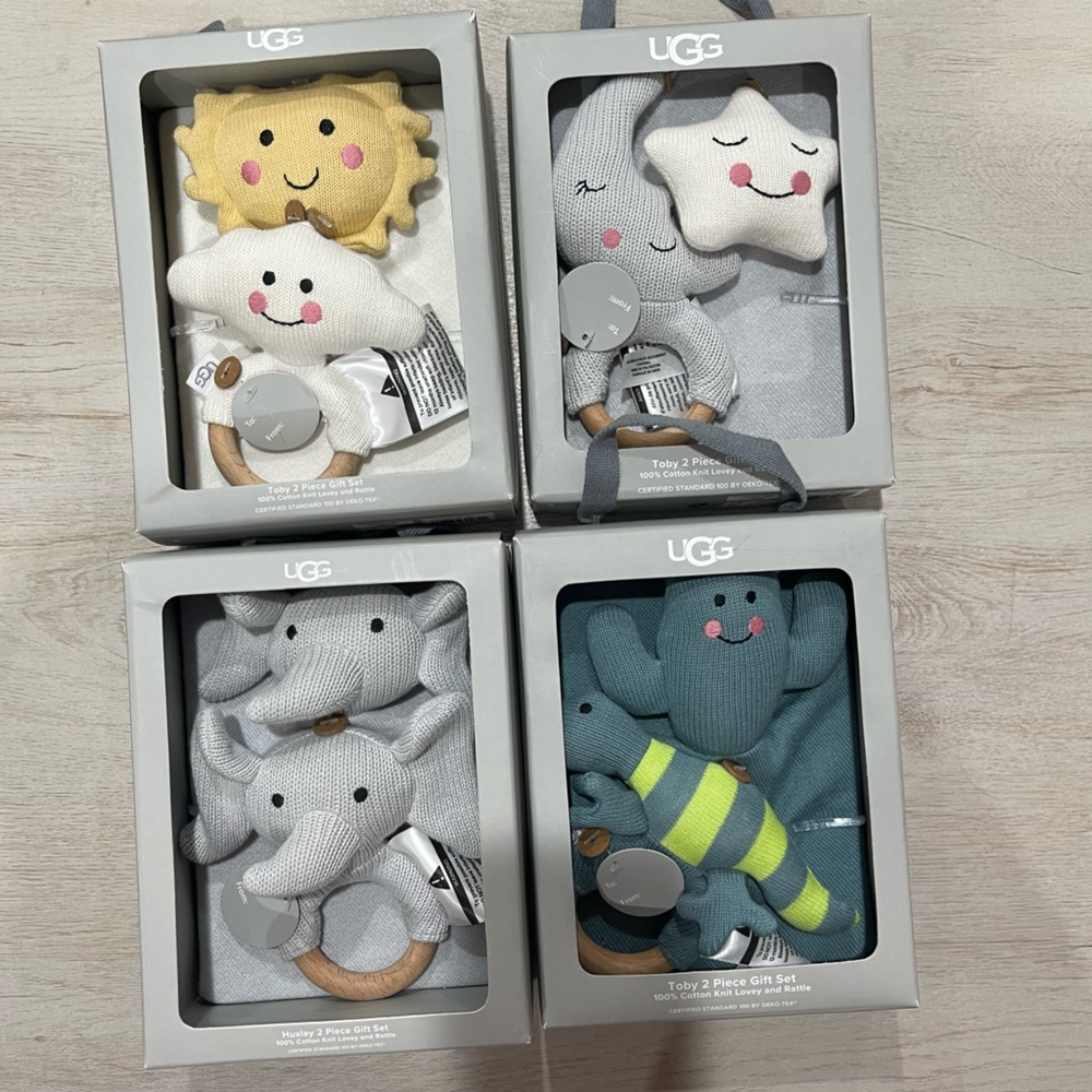 UGG LOVEY & RATTLE SET FOR BABY